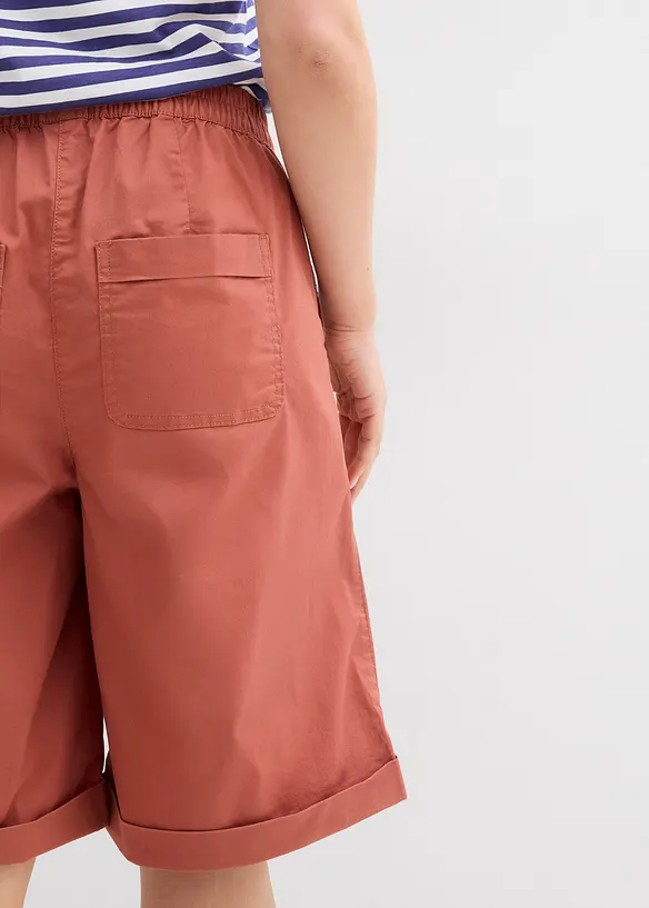 Bermuda effet paper touch en coton extensible, bonprix