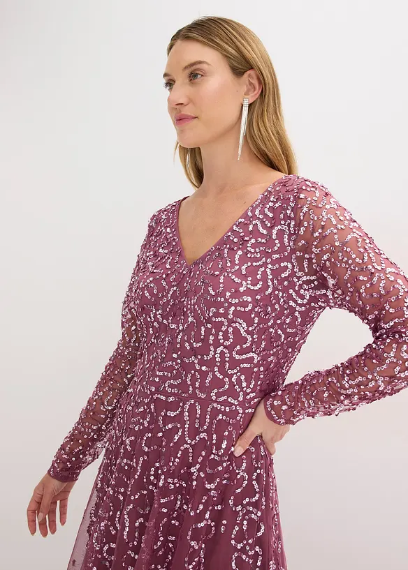 Maxi- oder Abendkleid mit Pailletten, bonprix
