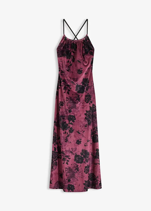 Maxikleid aus glänzendem Samt, bonprix