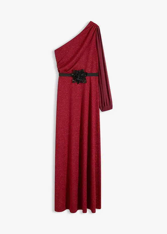 One-Shoulder-Kleid mit Glitzer, bonprix