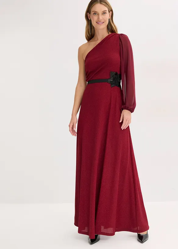 One-Shoulder-Kleid mit Glitzer, bonprix