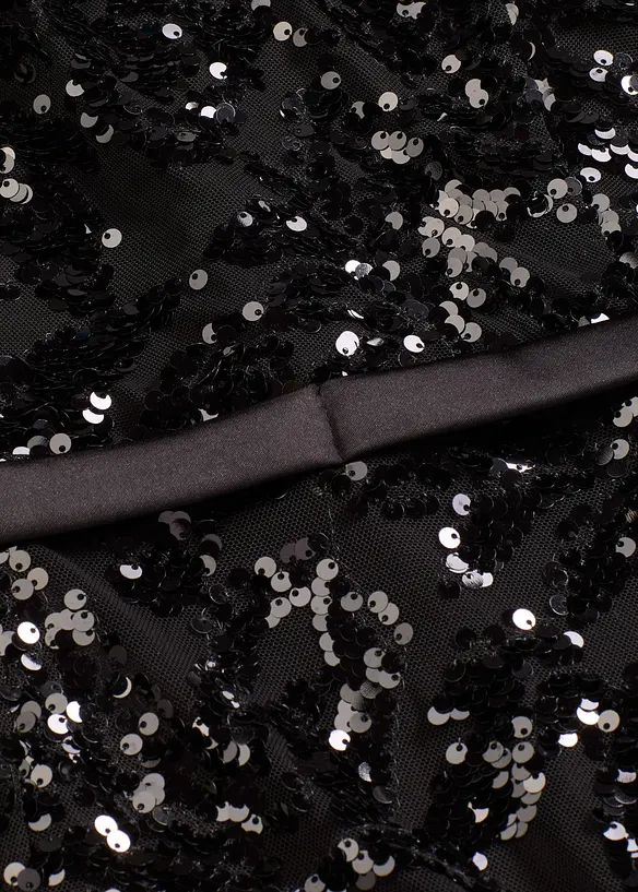 Robe à sequins et base volantée, bonprix