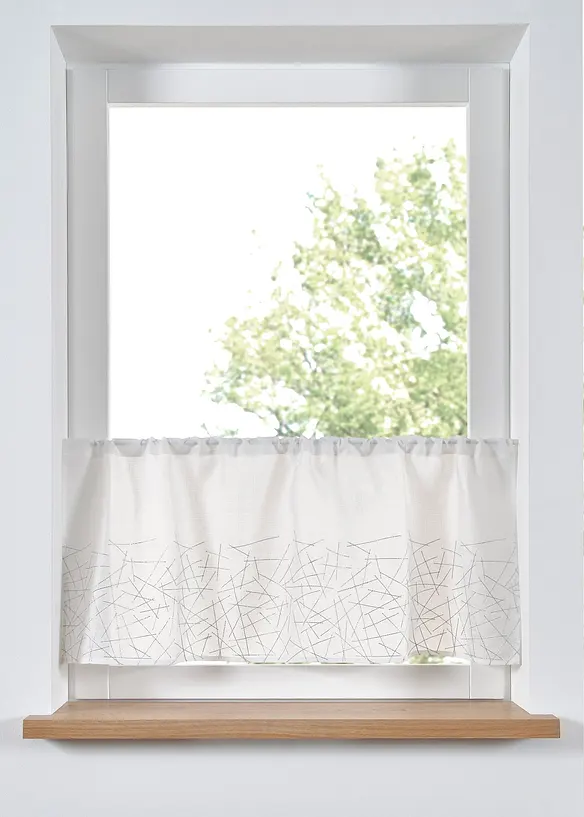 Scheibengardine mit Glanz Stickerei, bonprix