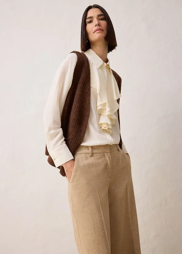 Wollhose mit Fischgratmuster, bonprix