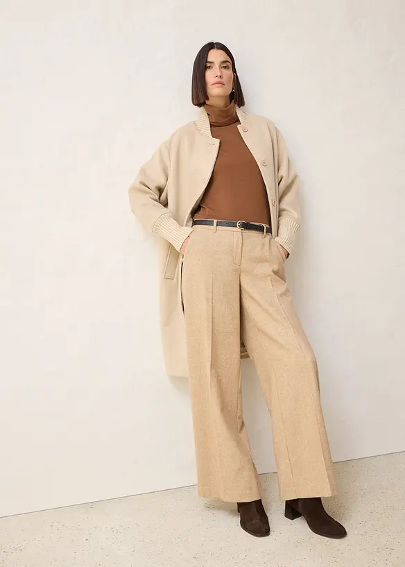 Rollkragenshirt mit Woll-Anteil, bonprix