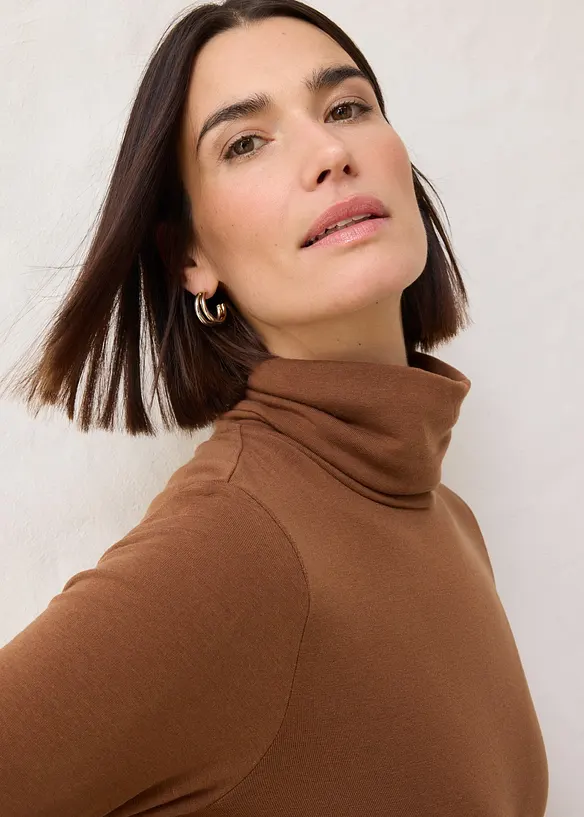 Rollkragenshirt mit Woll-Anteil, bonprix