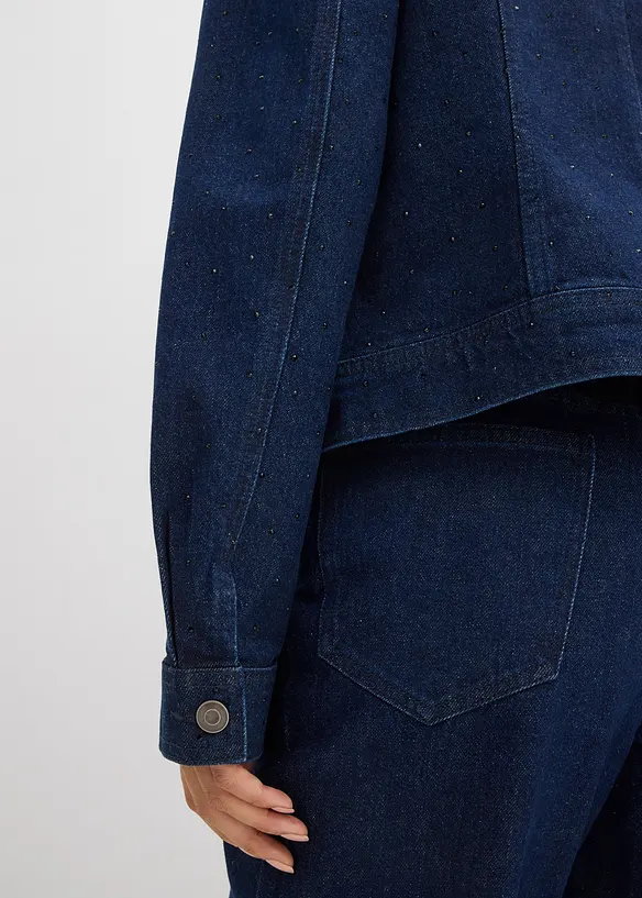 Veste en jean à strass, bonprix