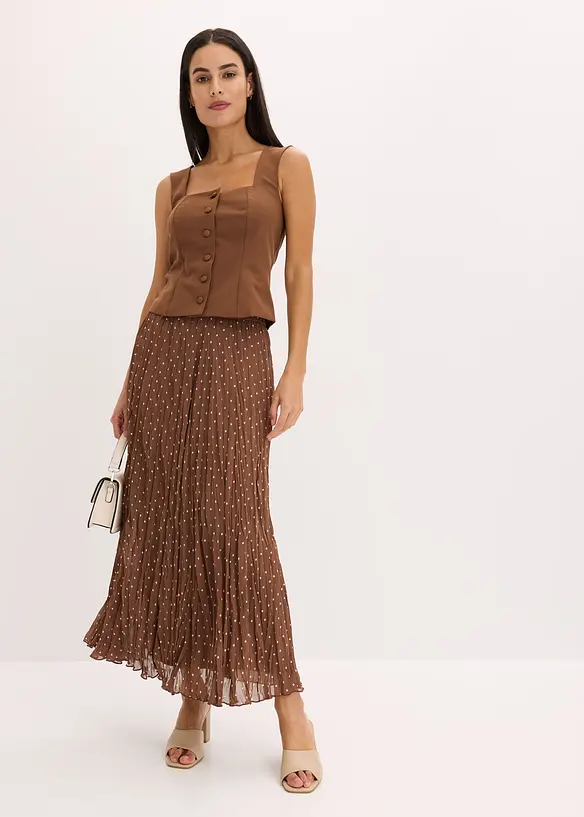 Jupe en mousseline, effet froissé, bonprix