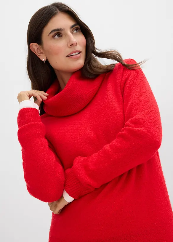 Robe pull oversize &agrave; col boule, bonprix
