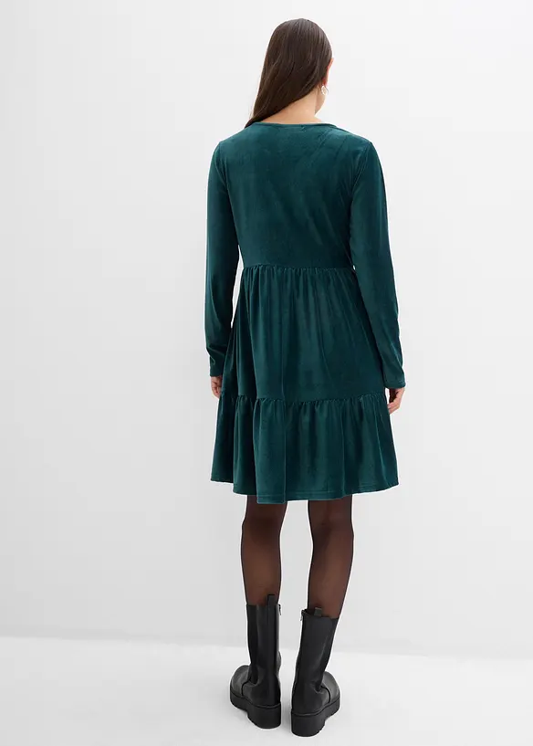 Robe courte en velours extensible, bonprix