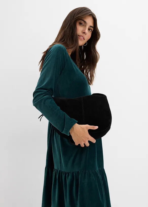 Robe courte en velours extensible, bonprix