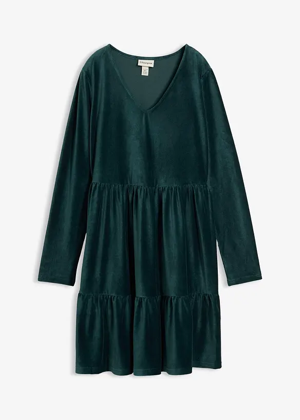Robe courte en velours extensible, bonprix