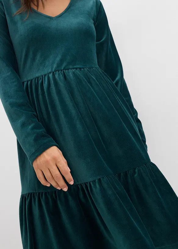 Robe courte en velours extensible, bonprix