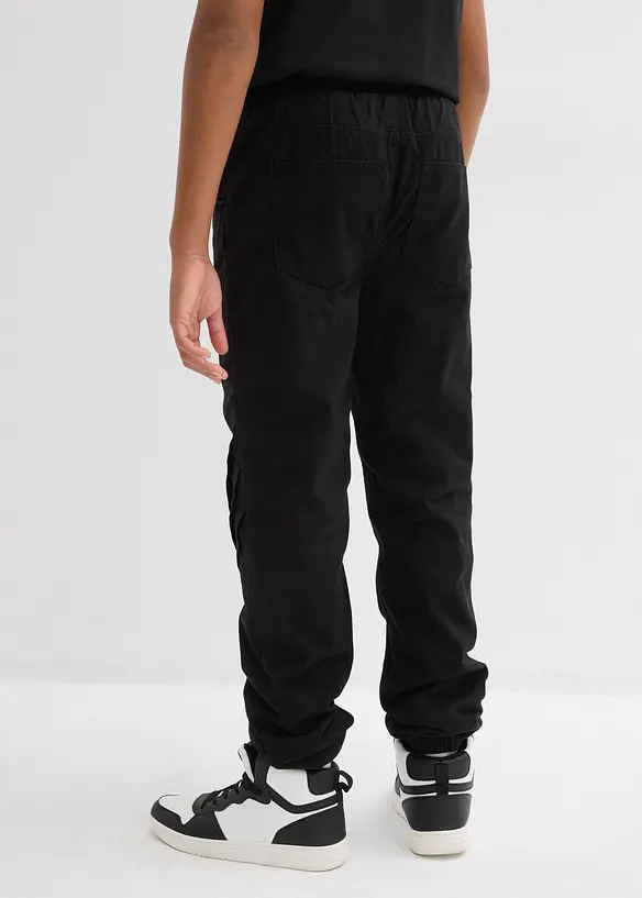 Pantalon jogger regular &agrave; doublure thermique en jersey, bonprix