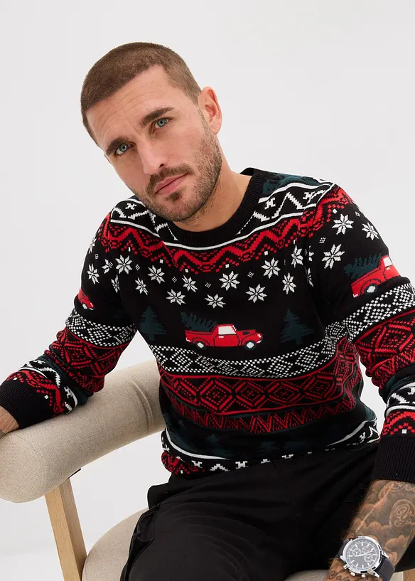 Pull de Noël en fine maille, bonprix