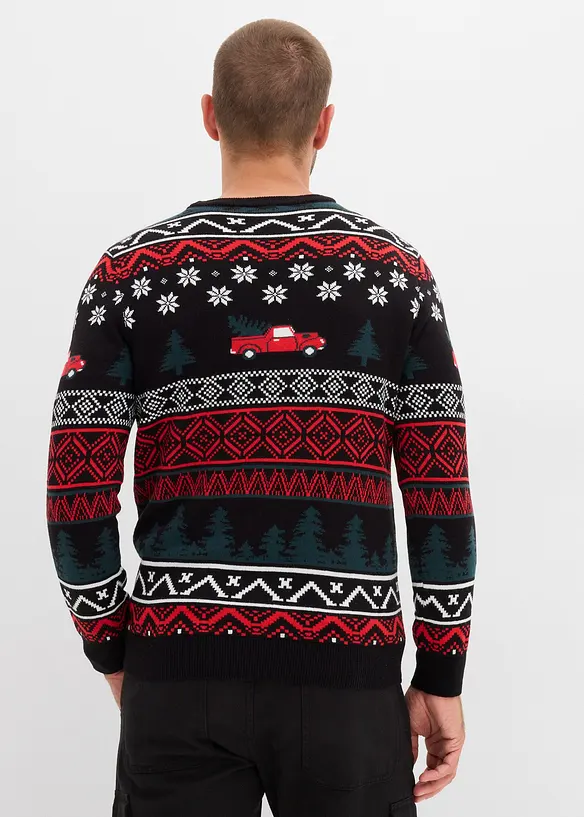 Pull de Noël en fine maille, bonprix