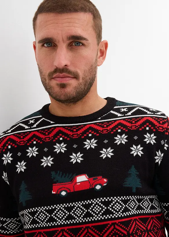 Pull de Noël en fine maille, bonprix