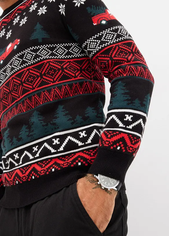 Pull de Noël en fine maille, bonprix