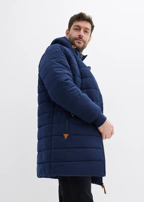 Parka matelassée et rembourrée à capuche et détails enduits, bonprix