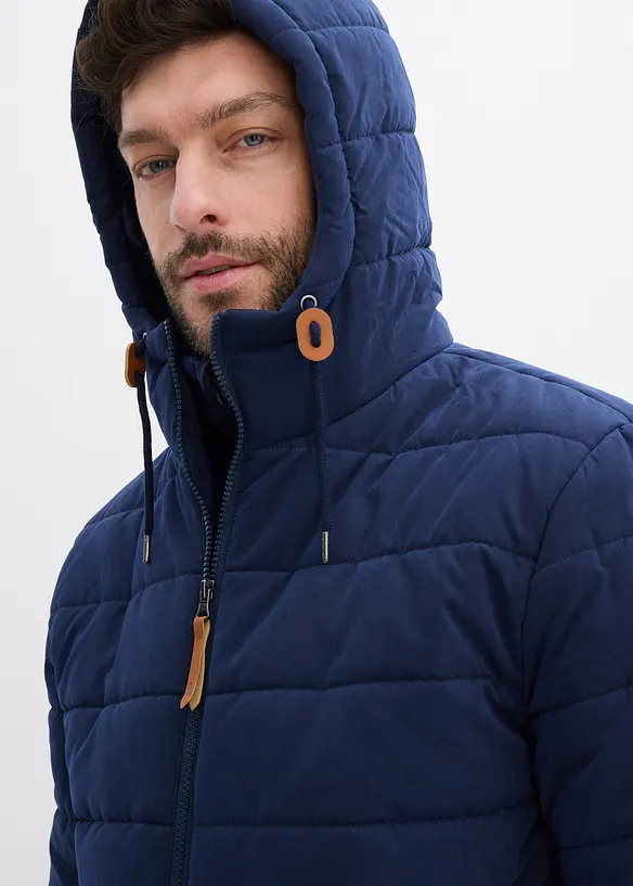 Parka matelassée et rembourrée à capuche et détails enduits, bonprix