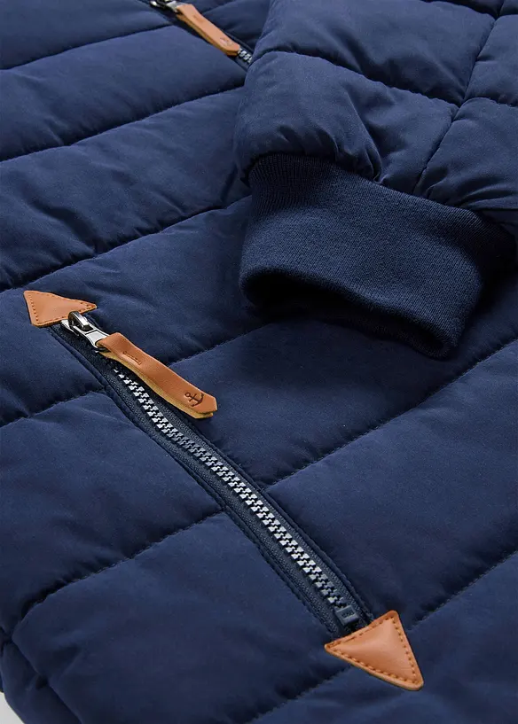 Parka matelassée et rembourrée à capuche et détails enduits, bonprix