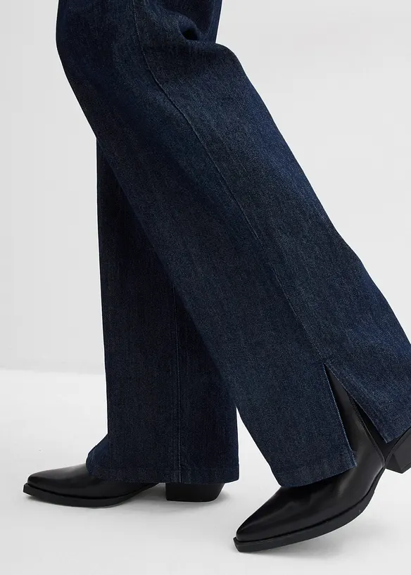 Jean large, taille haute et élastiquée, bonprix