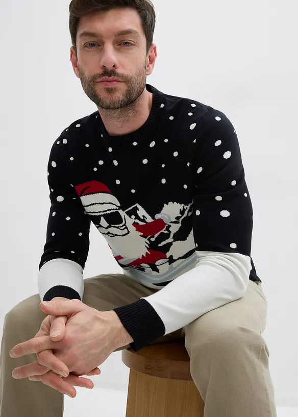 Pull de Noël en coton mélangé, bonprix