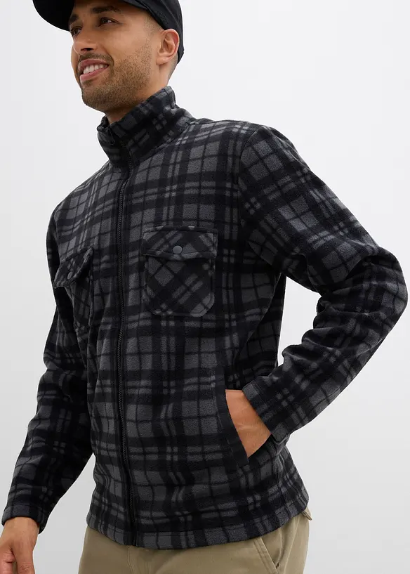 Fleecejacke mit Stehkragen, bonprix