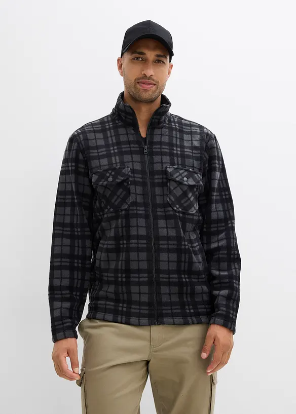 Fleecejacke mit Stehkragen, bonprix