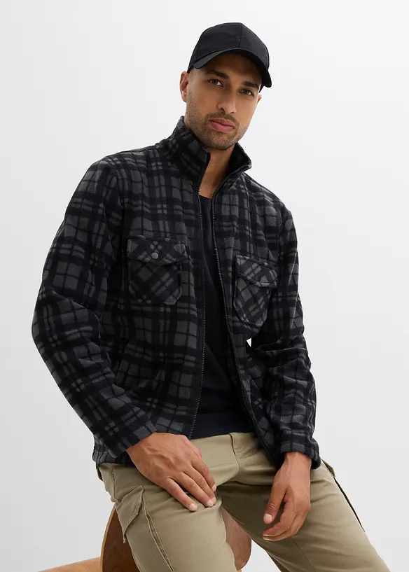 Fleecejacke mit Stehkragen, bonprix