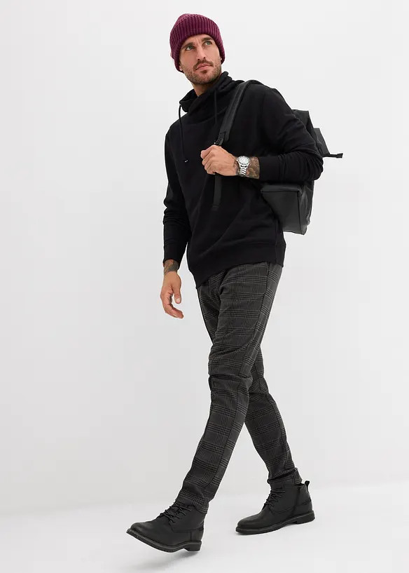 Schalkragen-Sweatshirt aus reiner Bio-Baumwolle, bonprix