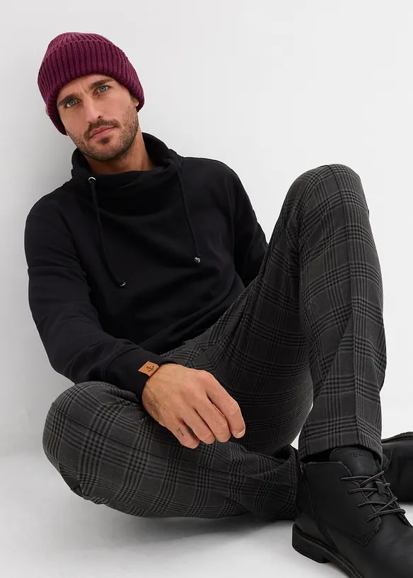 Schalkragen-Sweatshirt aus reiner Bio-Baumwolle, bonprix