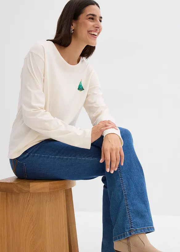 Langarmshirt aus reiner Bio-Baumwolle, bonprix