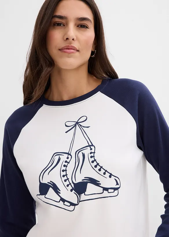 Raglanshirt aus reiner Bio-Baumwolle, bonprix