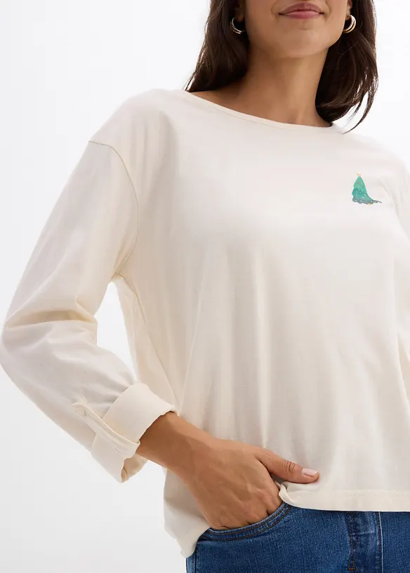 Langarmshirt aus reiner Bio-Baumwolle, bonprix