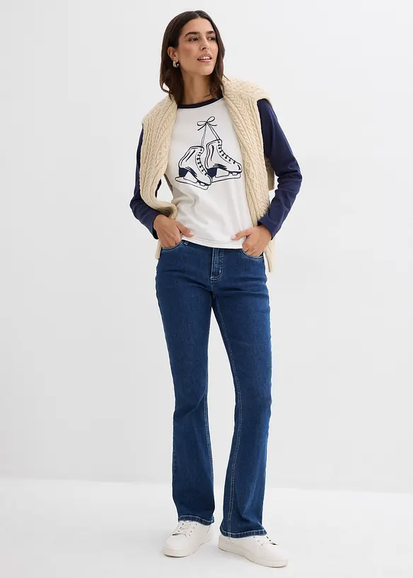 Raglanshirt aus reiner Bio-Baumwolle, bonprix