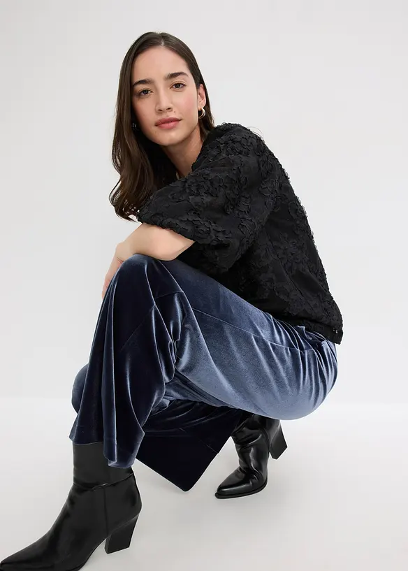 Blouse à motif floral texturé, bonprix