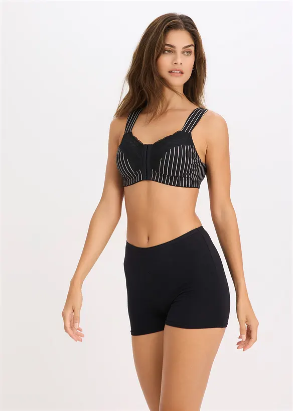 Vorderverschluss-BH ohne Bügel (2er Pack) , bonprix