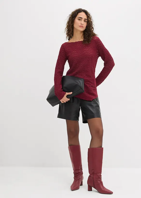 T-shirt manches longues en dentelle, bonprix