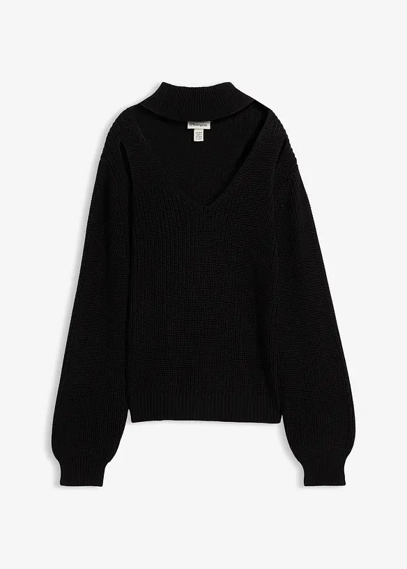 Grobstrick-Pullover mit Cut-Outs, bonprix