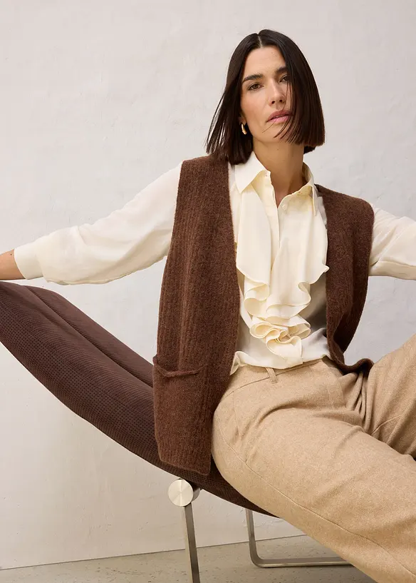 Gilet en grosse maille, bonprix