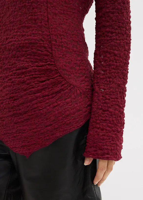 T-shirt manches longues en dentelle, bonprix