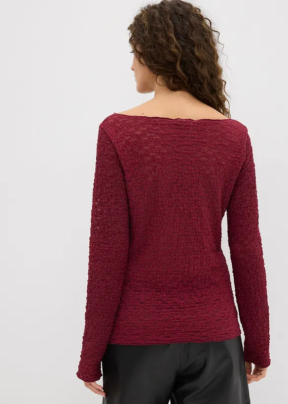 T-shirt manches longues en dentelle, bonprix