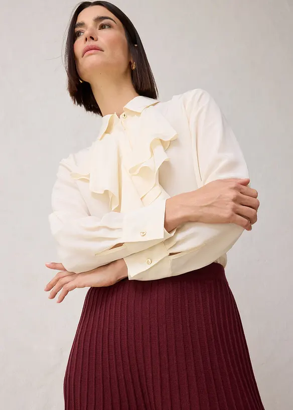 Jupe en maille avec laine mérinos, bonprix