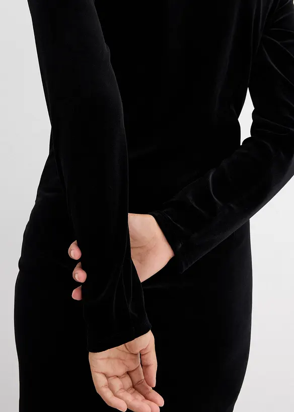 2-in-1 festliches Umstands- und Stillkleid aus weichem Samt, bonprix