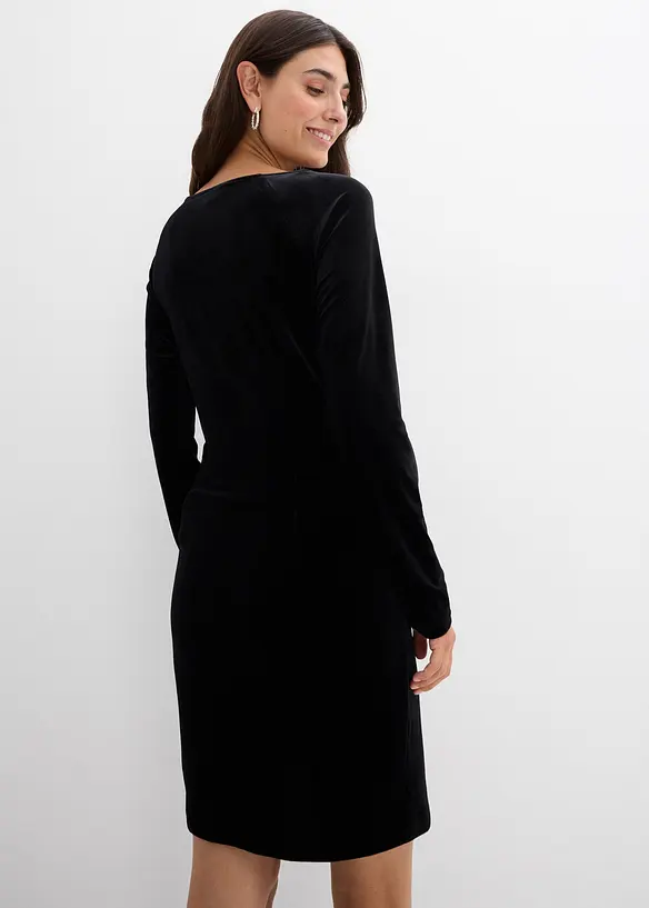 2-in-1 festliches Umstands- und Stillkleid aus weichem Samt, bonprix