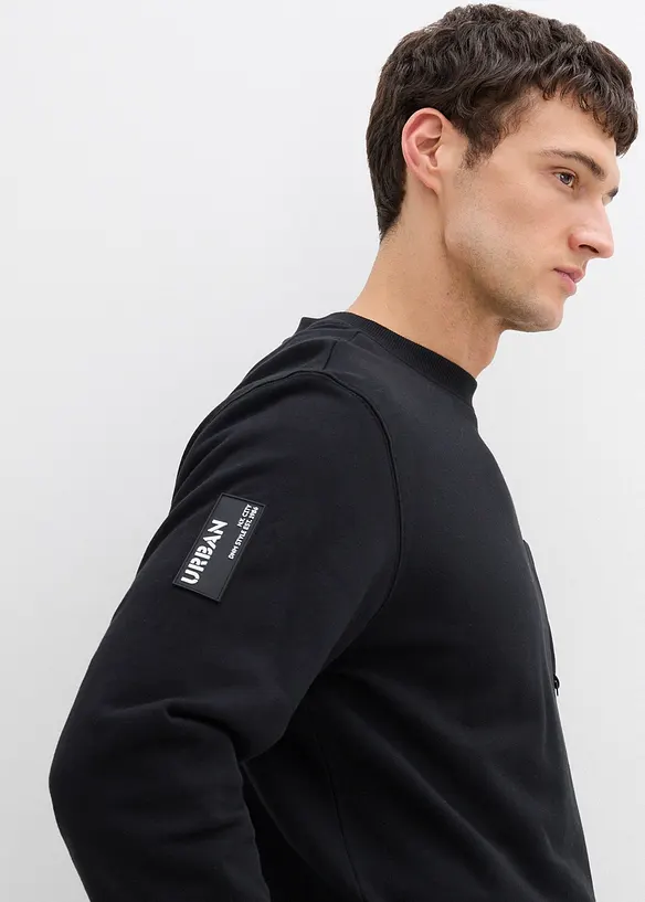 Sweatshirt mit Brusttasche aus Bio-Baumwolle, bonprix