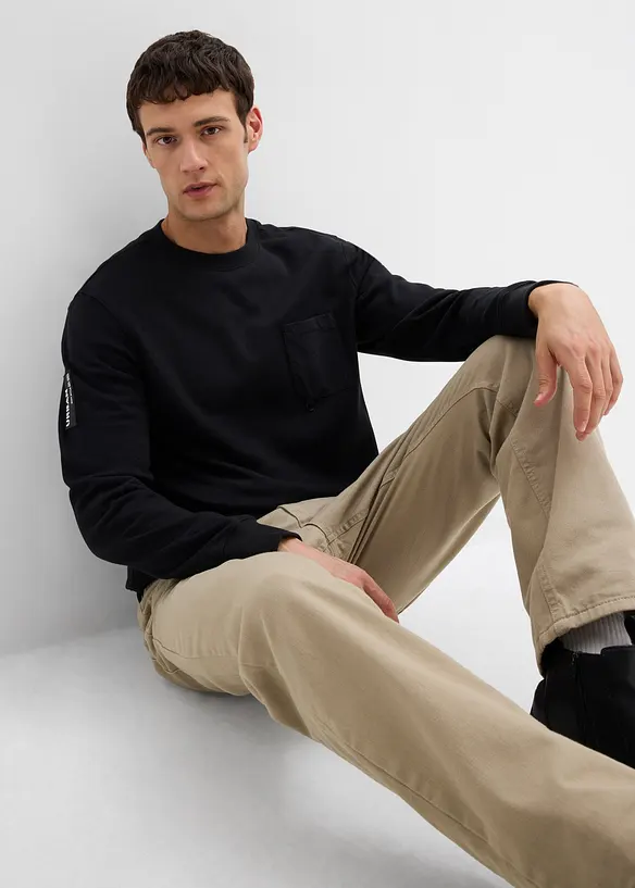 Sweatshirt mit Brusttasche aus Bio-Baumwolle, bonprix