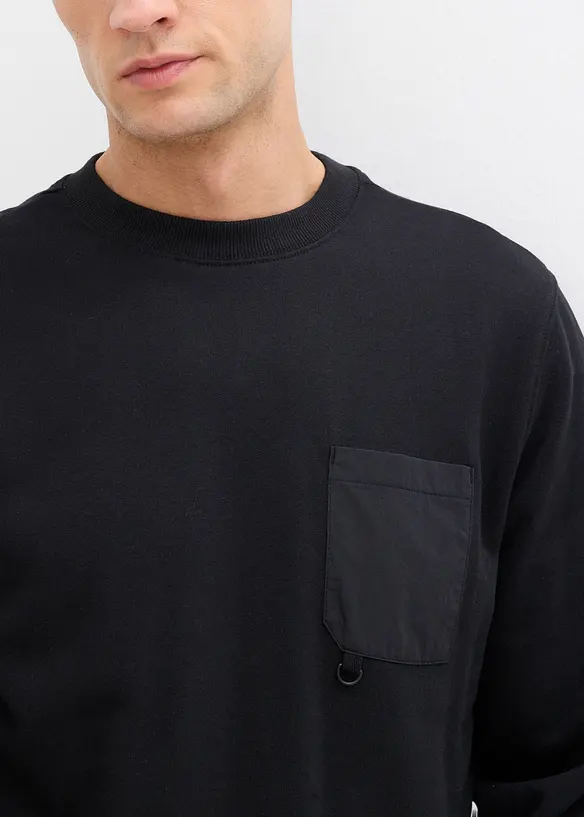 Sweatshirt mit Brusttasche aus Bio-Baumwolle, bonprix