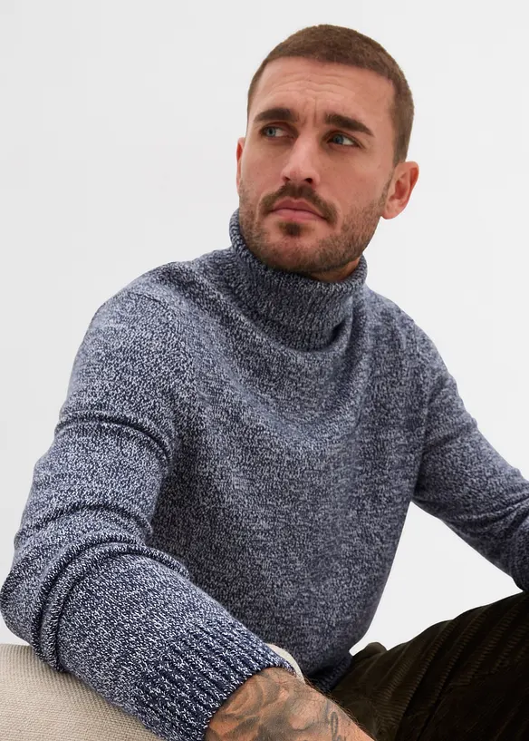 Rollkragenpullover mit reiner Baumwolle, bonprix